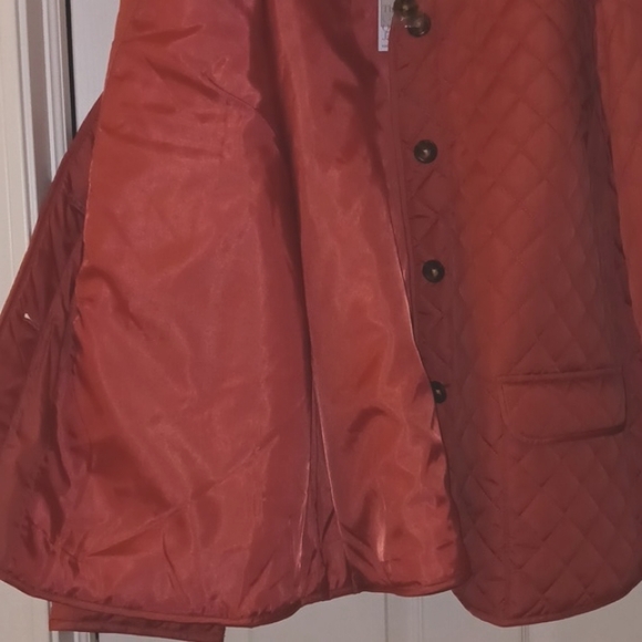 2X women's jacket. Croft and Barrow classic light weight quilted NWT mineral red - Picture 5 of 6